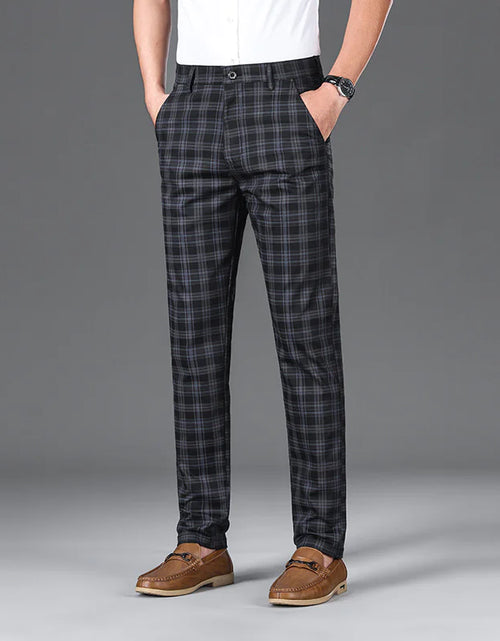 Load image into Gallery viewer, Men's Stripe Plaid Casual Pants
