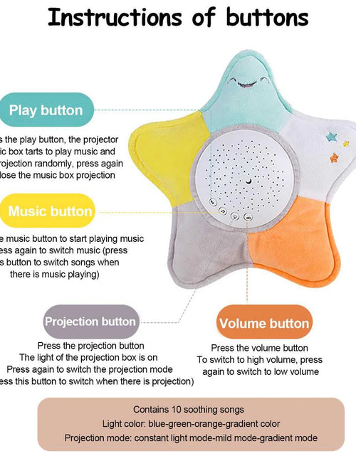 Load image into Gallery viewer, Starfish LED Rotating Star Projector Night Light for Kids
