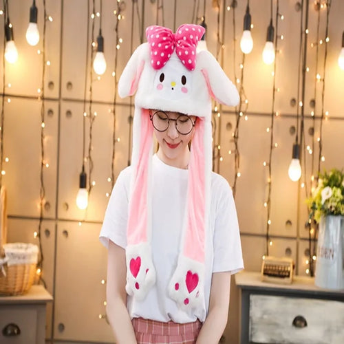 Load image into Gallery viewer, Rabbit Ear Airbag Hat: Fun Plush Toy Cap for Kids and Adults
