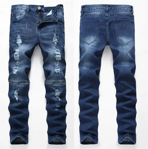 Load image into Gallery viewer, Trendsetter Slim Fit Ripped Jeans
