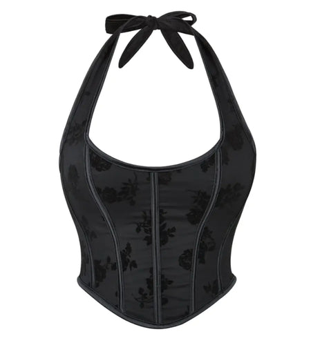 Women's Breathable Mesh Halter Body Shaping Top