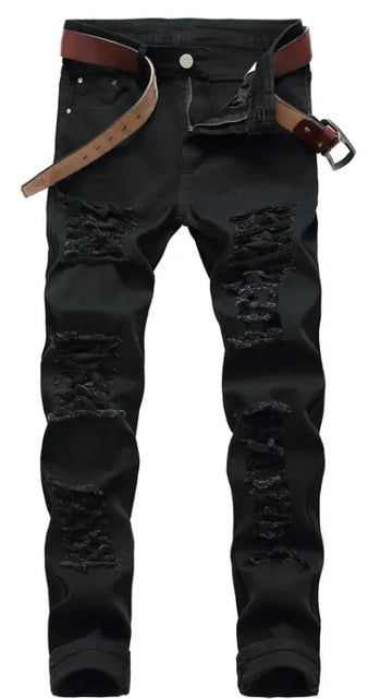 Load image into Gallery viewer, Trendy Ripped Stretch Denim Pants
