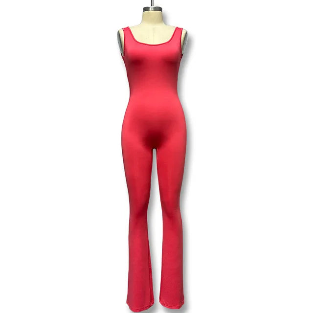 Women's Sports Style Hollow Back Bodysuit Yoga Jumpsuit