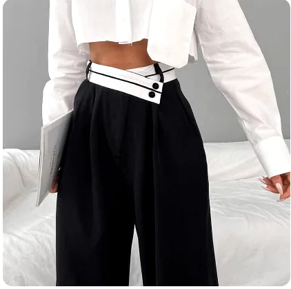 Load image into Gallery viewer, Women&#39;s Black Wide Leg Pants
