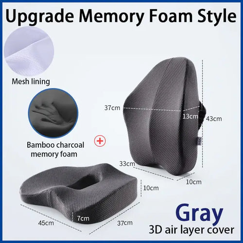 Load image into Gallery viewer, Memory Foam Seat Cushion and Orthopedic Pillow
