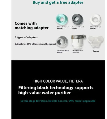 Installation-Free Faucet Water Purifier - Direct Drink Front Filter for Household Use