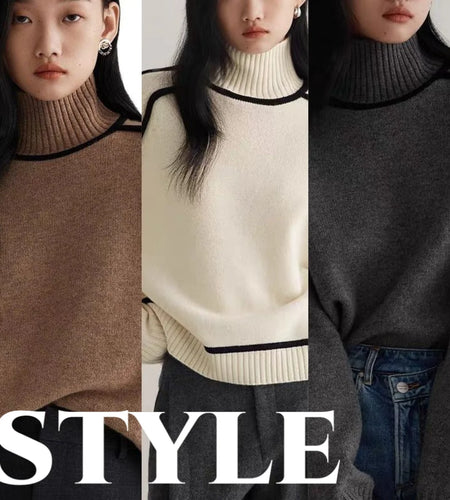 Cozy Turtleneck Knitted Sweater