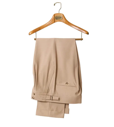 White High-Waist Retro Straight Trousers - Italian Business Style