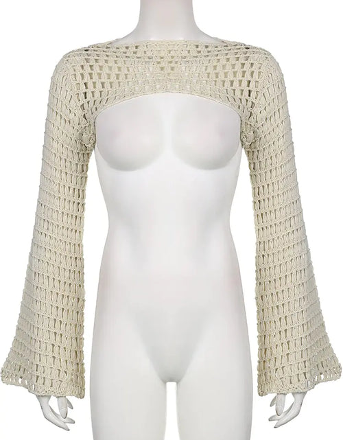 Load image into Gallery viewer, Rapcopter Y2K Knitted Crop Top Hollow
