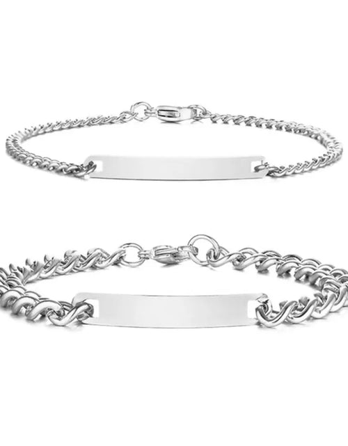 Load image into Gallery viewer, Stainless Steel Couple Cuban Bracelet
