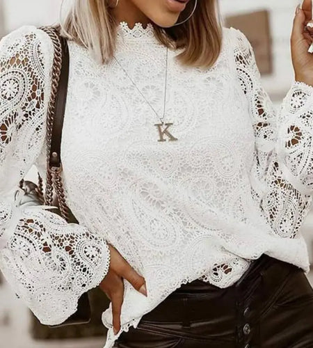 Black and white fashion hollow stitching guipure lace lantern