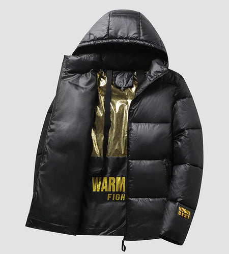 Men's Fashion Simple Cotton-padded Jacket Graphene Plus Size Coat Top