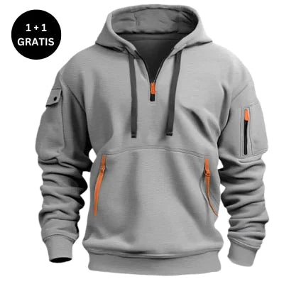 Load image into Gallery viewer, Cotton Dropped Shoulder Hooded Sweatshirt
