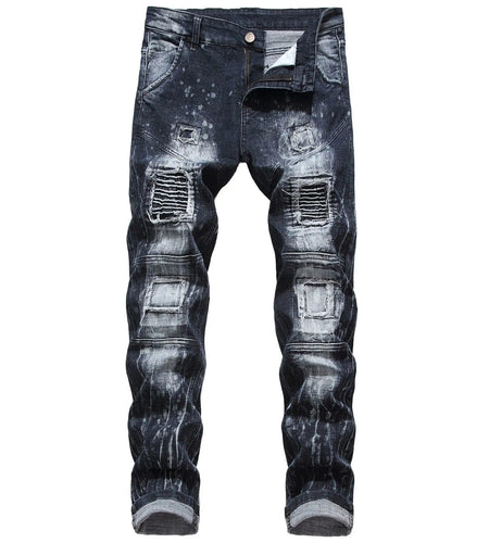 Men's Dark Stretch Straight Fit Denim Jeans