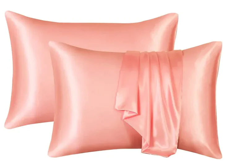 Silk-like Solid Color Pillowcase