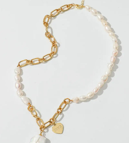 Gold Chain & Pearl Necklace