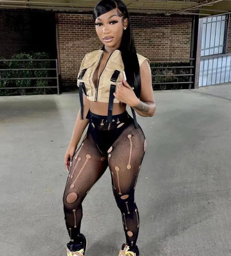 Sexy Hollow See Through Stocking Women