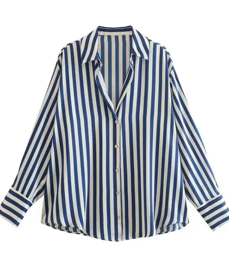 Silk Satin Long-sleeved Shirt