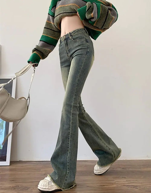 Load image into Gallery viewer, Flare Jeans Women Skinny High Waist Aesthetic Y2k
