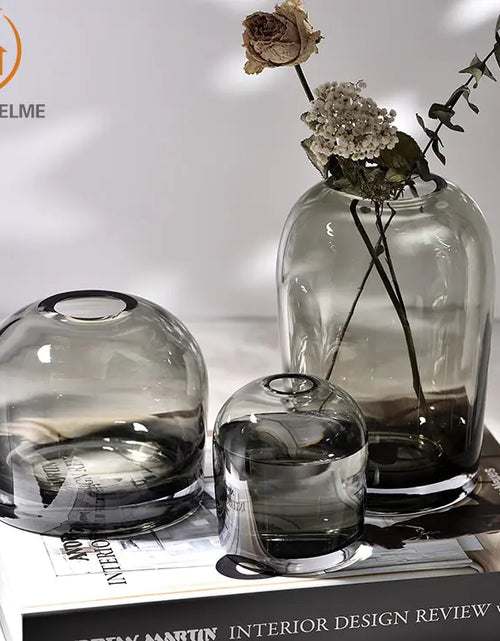 Load image into Gallery viewer, European Style Simple Vase Creative INS Glass Flower Ware
