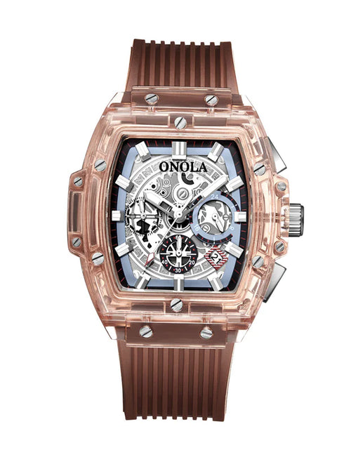 Load image into Gallery viewer, Men's watch with transparent case

