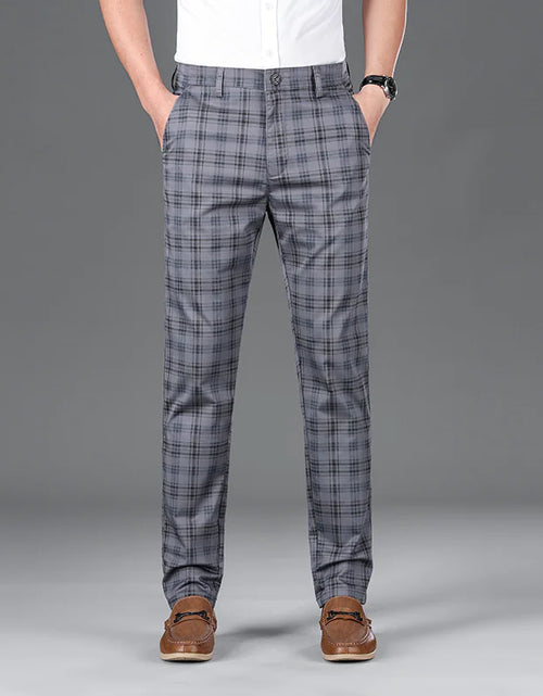 Load image into Gallery viewer, Men's Stripe Plaid Casual Pants
