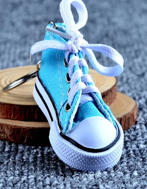 Load image into Gallery viewer, Mini Canvas Shoe Keychain
