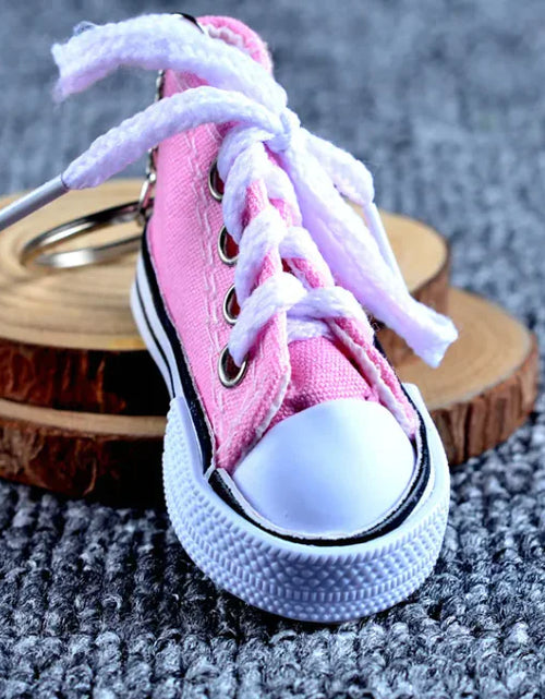 Load image into Gallery viewer, Mini Canvas Shoe Keychain
