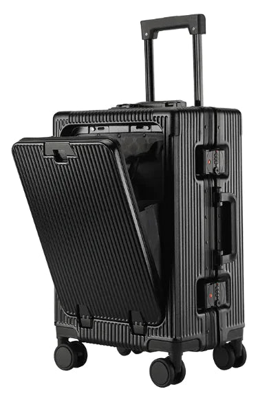 Load image into Gallery viewer, Trolley Aluminum Frame Large Capacity Front Opening Luggage
