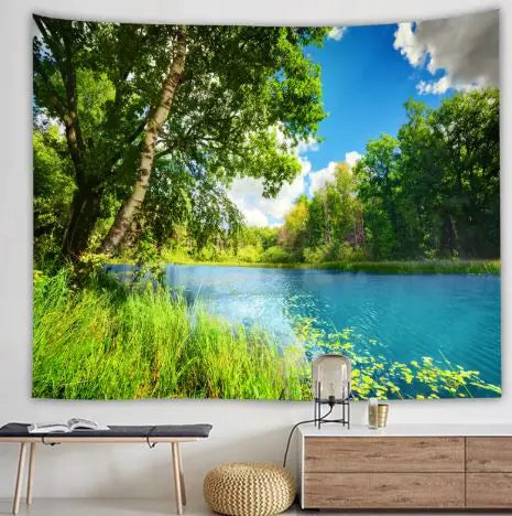 Load image into Gallery viewer, Natural Scenery Printed Hanging Cloth Decoration
