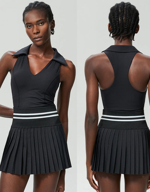 Load image into Gallery viewer, V-Collar High Waist Tennis Suit
