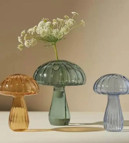 Mushroom Glass Flower Vase