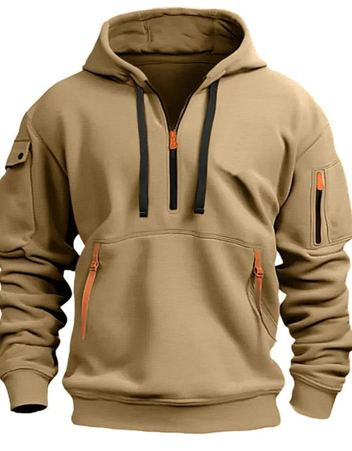 Load image into Gallery viewer, Cotton Dropped Shoulder Hooded Sweatshirt
