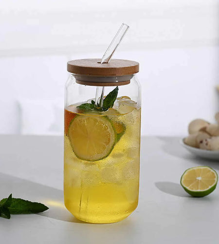 Safe Sip Glass Cup With Lid