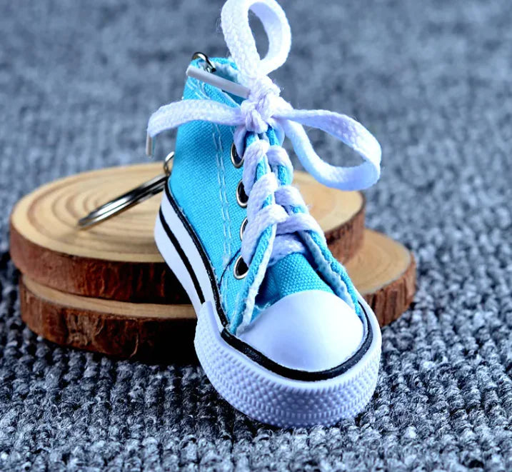 Mini Canvas Shoe Keychain