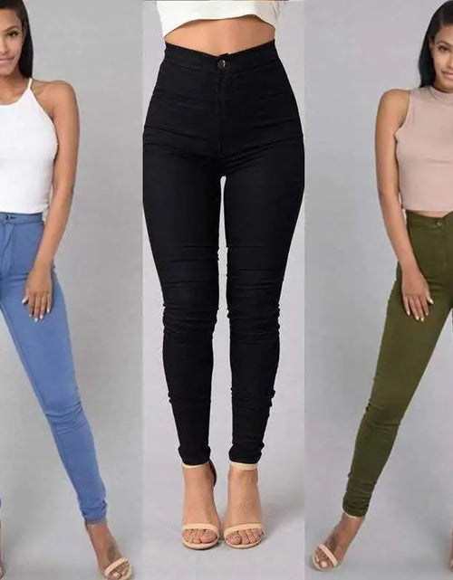 Load image into Gallery viewer, Women&#39;s High-Waist Skinny Jeans
