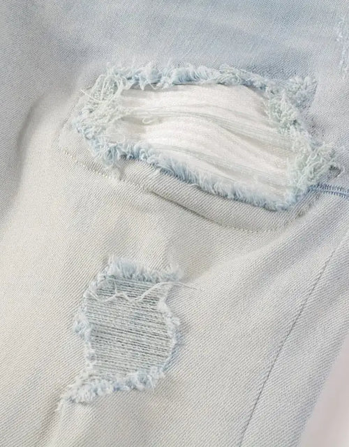 Load image into Gallery viewer, Retro Washed Stretch Skinny Fit Ripped Jeans
