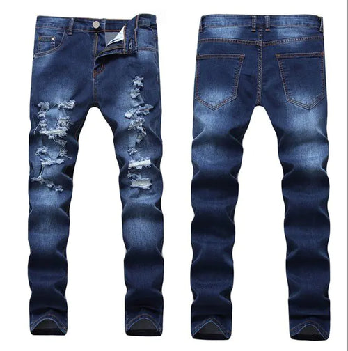 Load image into Gallery viewer, Trendsetter Slim Fit Ripped Jeans
