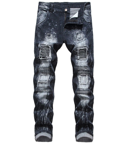 Men's Dark Stretch Straight Fit Denim Jeans