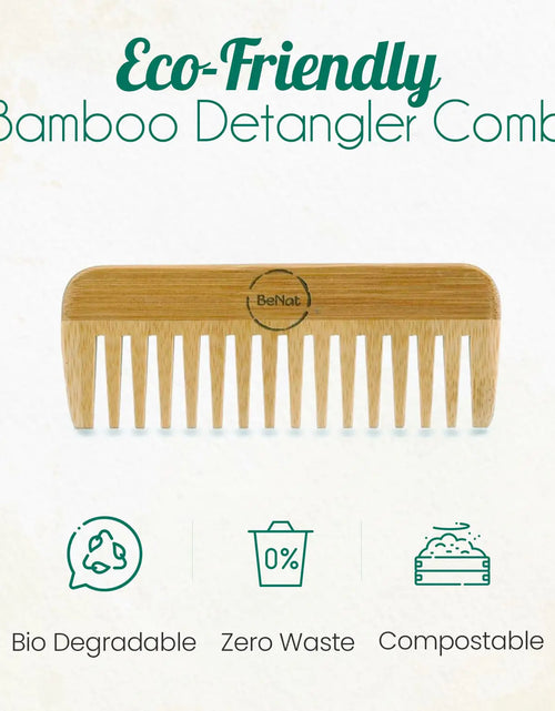 Load image into Gallery viewer, All-Natural Bamboo Hair Comb
