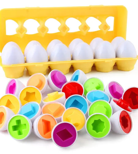 Baby Learning Educational Toy Smart Egg Toy Games Shape Matching Sorters Toys Montessori Eggs Toys For Kids Children 2 3 4 Years
