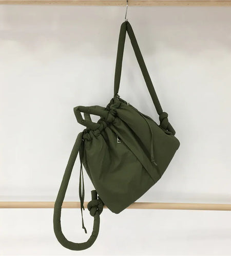 Large Capacity Clip Cotton Jacket Shoulder Tote Bag