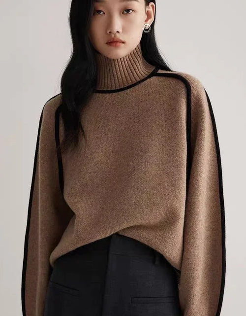 Load image into Gallery viewer, Cozy Turtleneck Knitted Sweater
