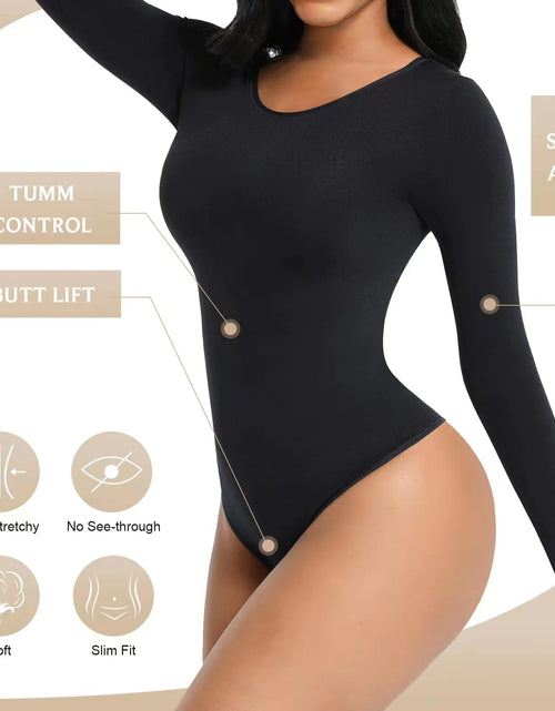 Load image into Gallery viewer, Long-Sleeved Seamless Bodysuit Jumpsuit
