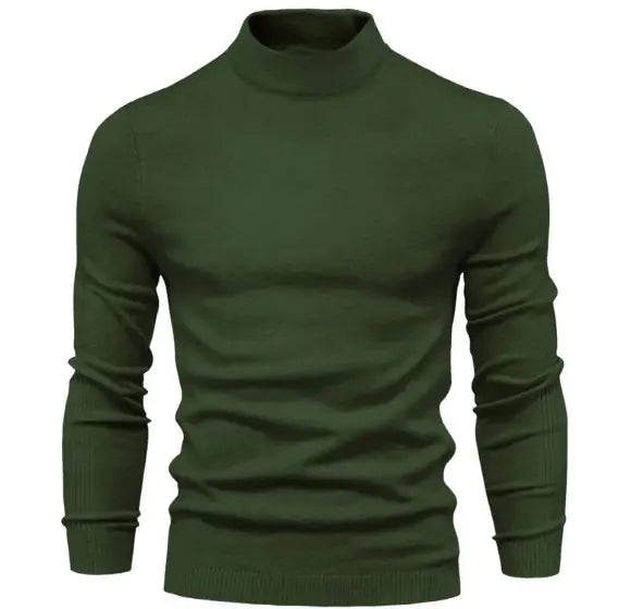 Mid Neck And Slim Trim Sweater