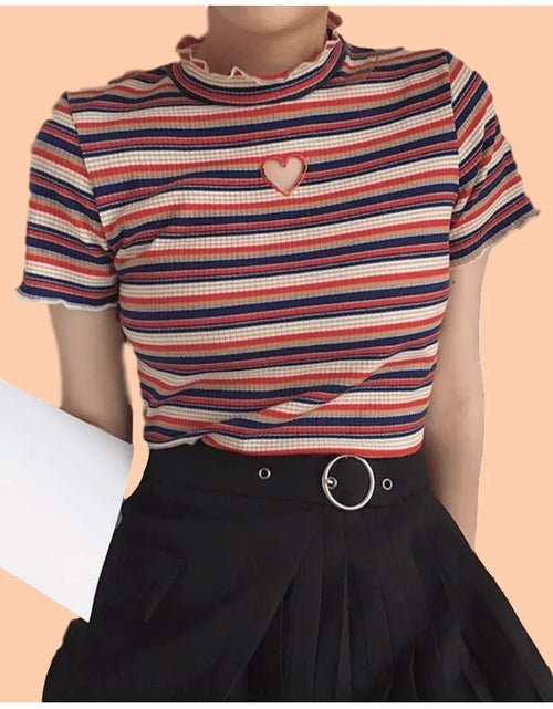 Load image into Gallery viewer, Hollow Heart Frilled Shirt
