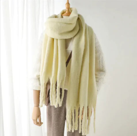 Load image into Gallery viewer, Mohair All-Matching Winter Fringe Scarf
