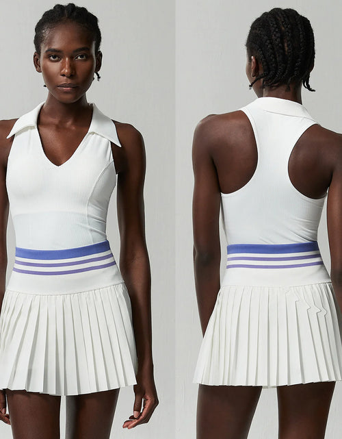 Load image into Gallery viewer, V-Collar High Waist Tennis Suit
