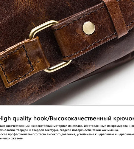 Men's Waist Genuine Leather Bag