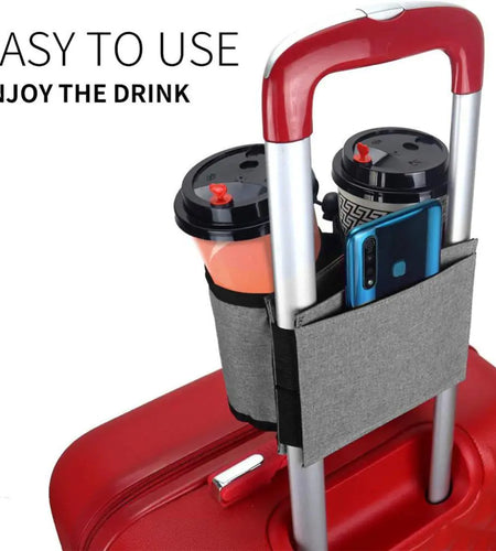 Luggage Handle Cup Holder
